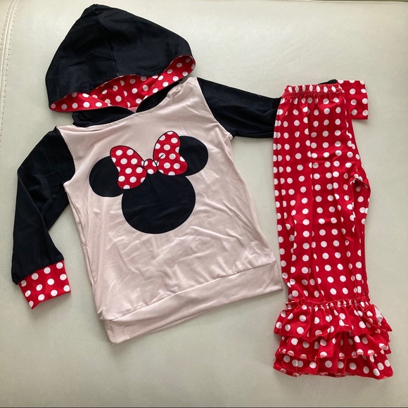 Boutique Minnie Mouse cute hoodie pants set - Picture 2 of 6